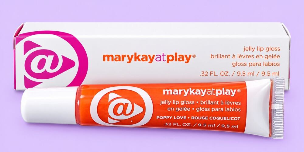 Mary Kay At Play Jelly Lip Gloss .32 fl oz Poppy Love 077368 New in Box